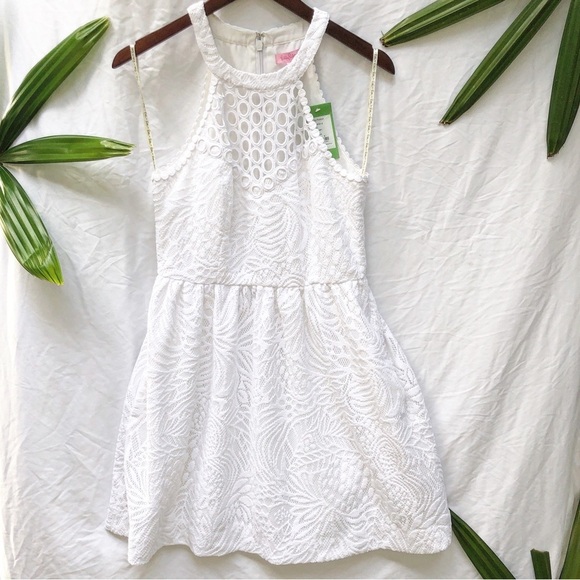 LILLY PULITZER | NWT KINLEY TROPICAL FRUIT LACE FIT & FLARE DRESS SIZE 6 - Picture 7 of 13